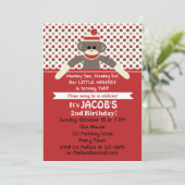 Sock Monkey 2nd Birthday Party invite - customize (Standing Front)