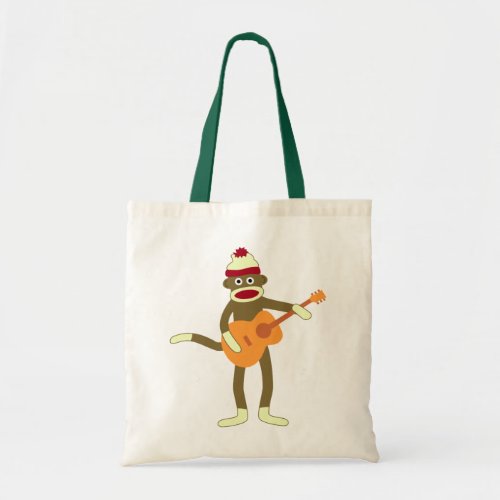 Sock Monkey Acoustic Guitar Tote Bag