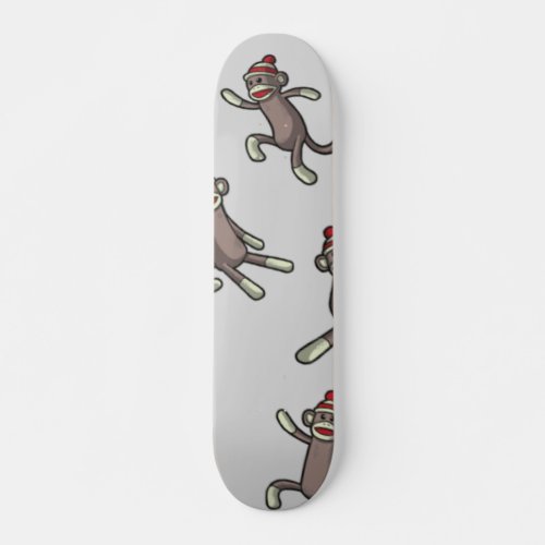 Sock Monkey Action Skateboard