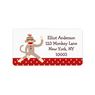 Sock Monkey Address Labels