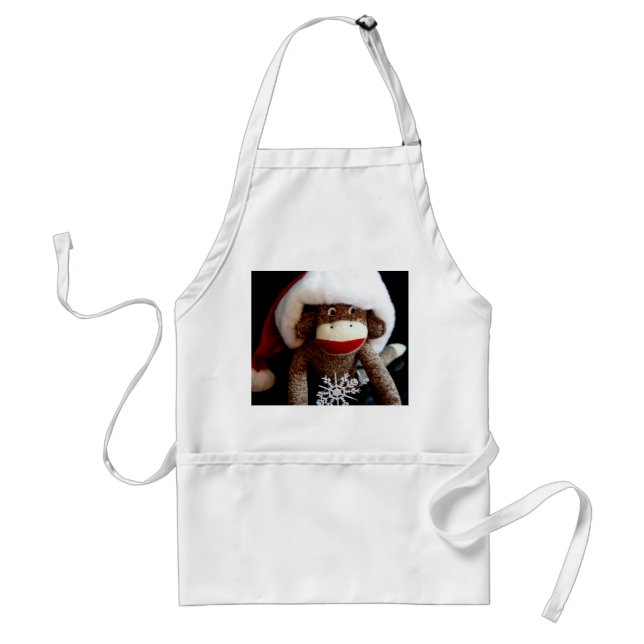 Sock monkey adult apron (Front)