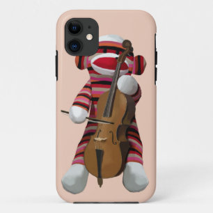 Sock Monkey and Cello 2 iPhone 11 Case