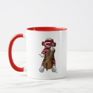 Sock Monkey and Cello Mug