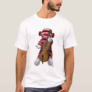 Sock Monkey and Cello T-Shirt
