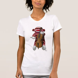 Sock Monkey and Cello T-Shirt