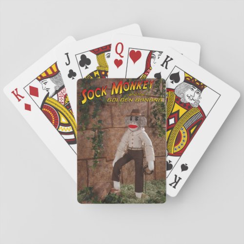 Sock Monkey and the Golden Banana Poker Cards