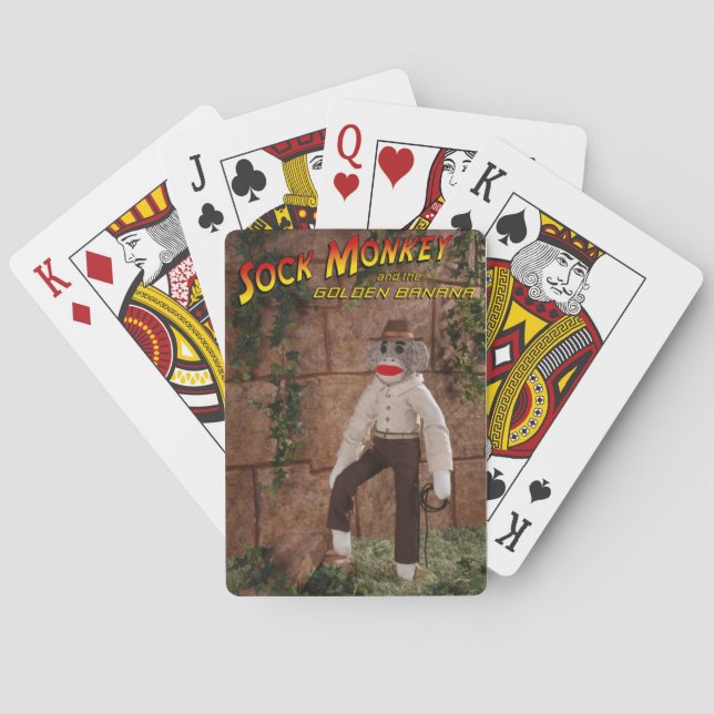 Sock Monkey and the Golden Banana Poker Cards (Back)