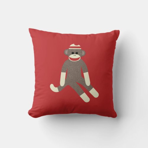 Sock Monkey Argyle pillow