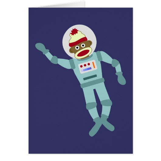 Sock Monkey Astronaut Cards (Front)