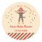 Sock Monkey Baby Shower Favor Sticker