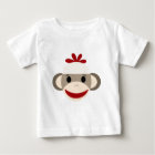 Boy Sock Monkey first birthday shirt red and brown | Zazzle.com