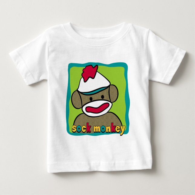 Sock Monkey Baby T-Shirt (Front)
