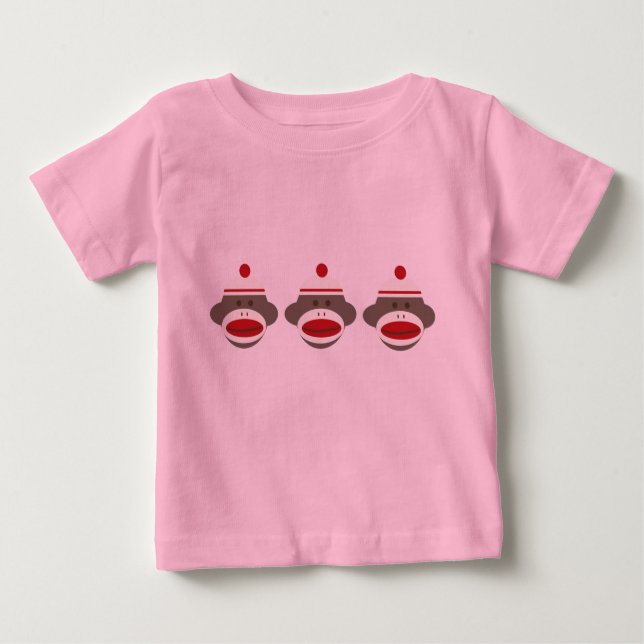 Sock Monkey Baby T-Shirt (Front)