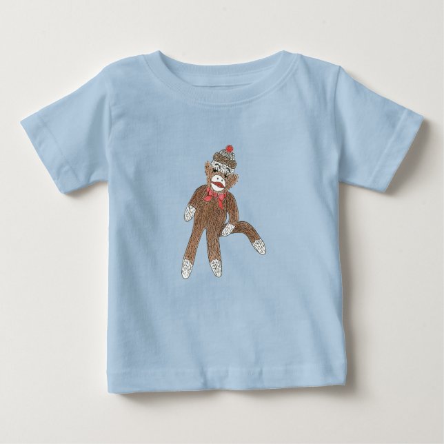 Sock Monkey Baby T-Shirt (Front)