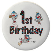 Sock Monkey Baseball 1st Birthday Dipped Oreos (Front)