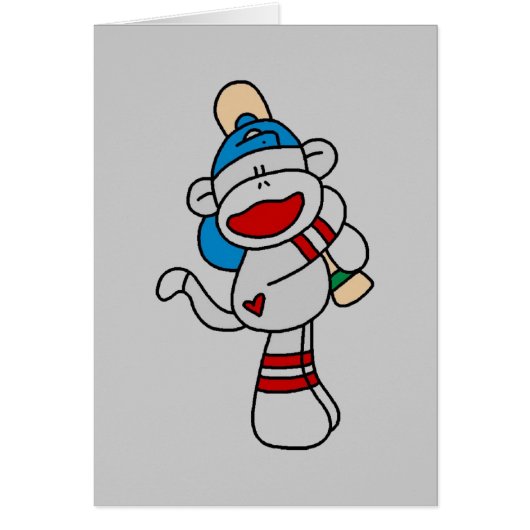 Sock Monkey Baseball At Bat Tshirts and Gifts (Front)