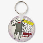 Sock Monkey Bingo  keychain