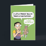 Sock Monkey Birthday Card<br><div class="desc">Funny Birthday Greeting Card Humor for a male</div>