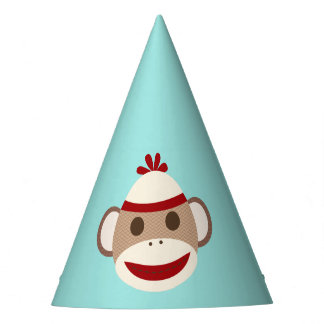 Sock Monkey Birthday Party Hat