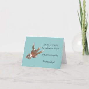 Sock Monkey Blank Inside Note Card