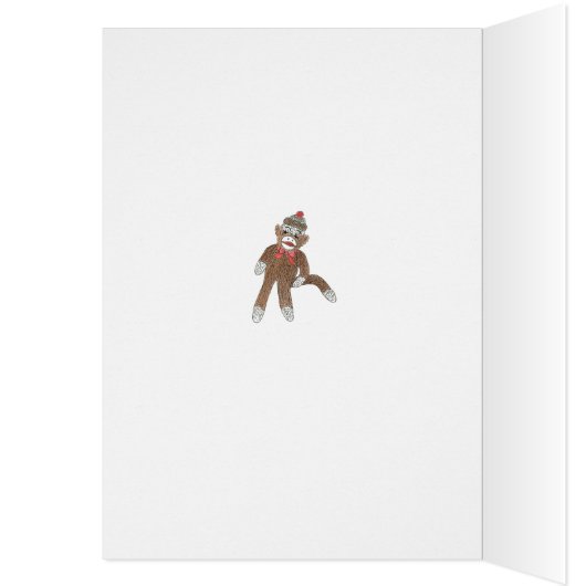Sock Monkey Blank InsideCard Cards (Inside (Left))