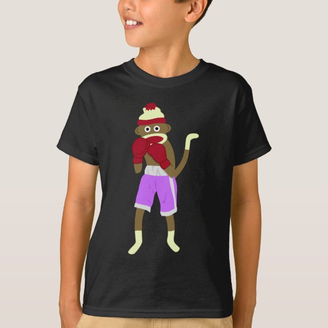 Sock Monkey Boxer T-Shirt (Front)