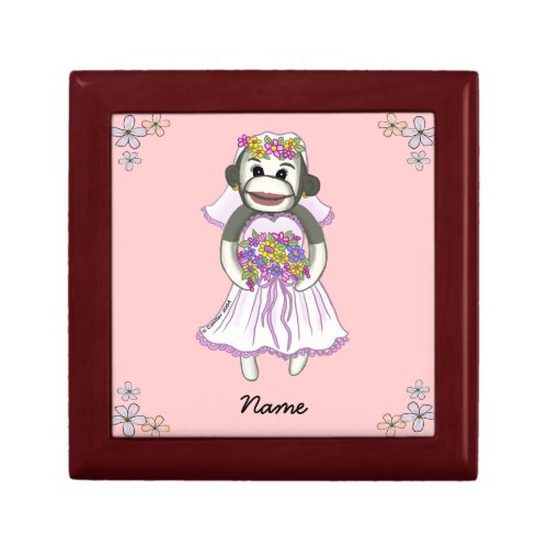 Sock Monkey Bride Keepsake Box