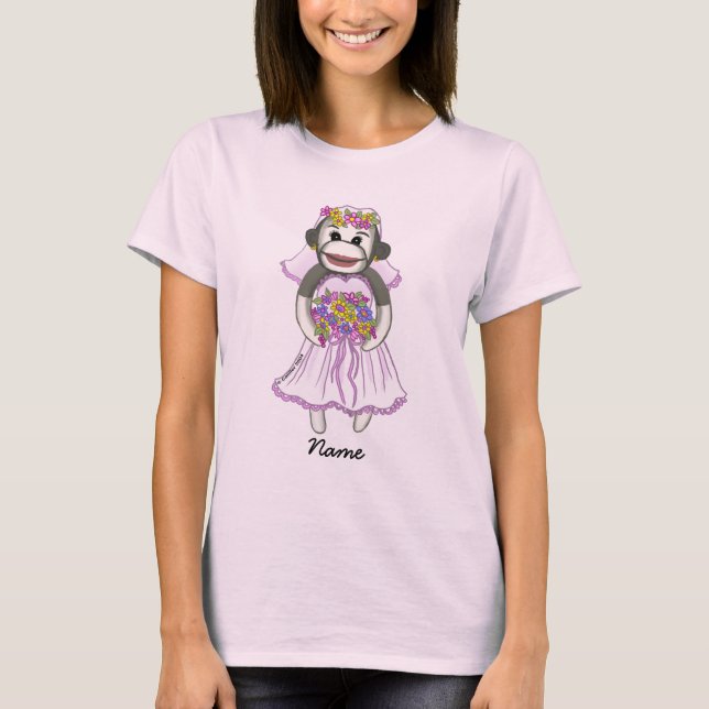 Sock Monkey Bride wedding T-Shirt (Front)