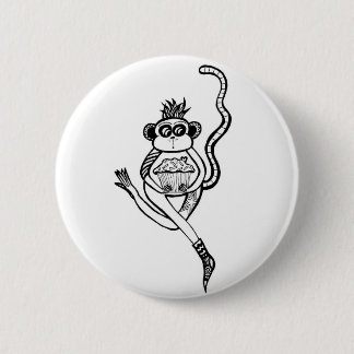 sock monkey button