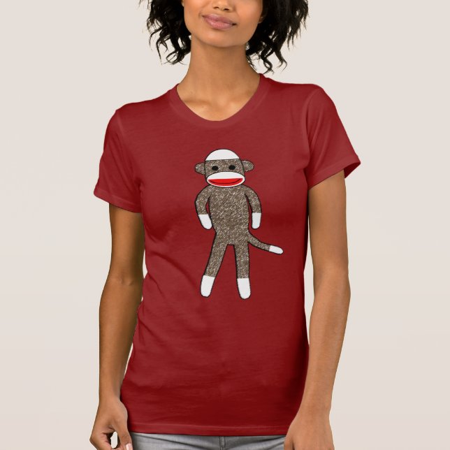Sock Monkey by lil kolohe Jessica Ladies T-Shirt (Front)