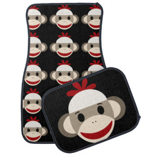 Sock Monkey Car Mats