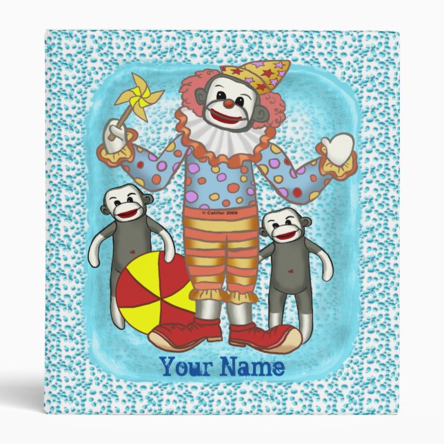 Sock Monkey Clown binders (Front)