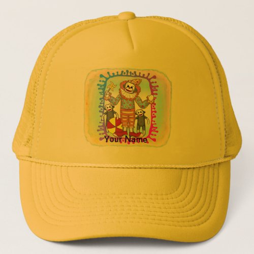 Sock Monkey Clown custom name Trucker Hat