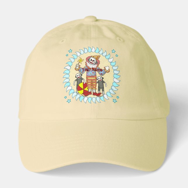 Sock Monkey  Clown  hat (Front)