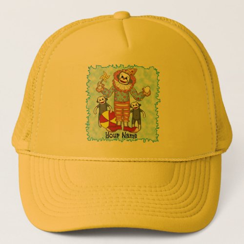 Sock Monkey Clown Trucker Hat