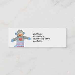 Sock Monkey Customizable Business Card