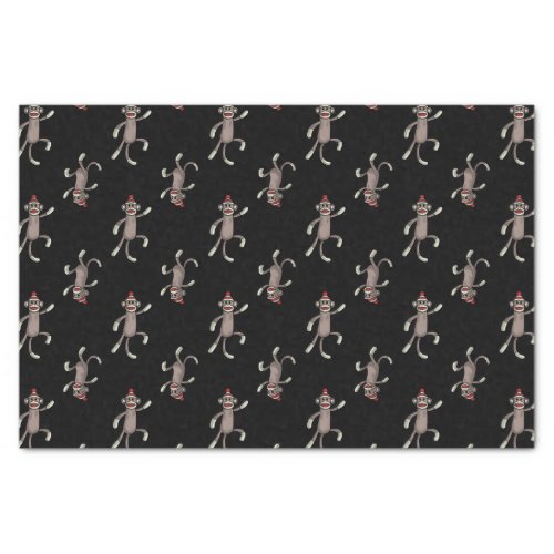 Sock Monkey  Dancing Monkeys Tissue Paper