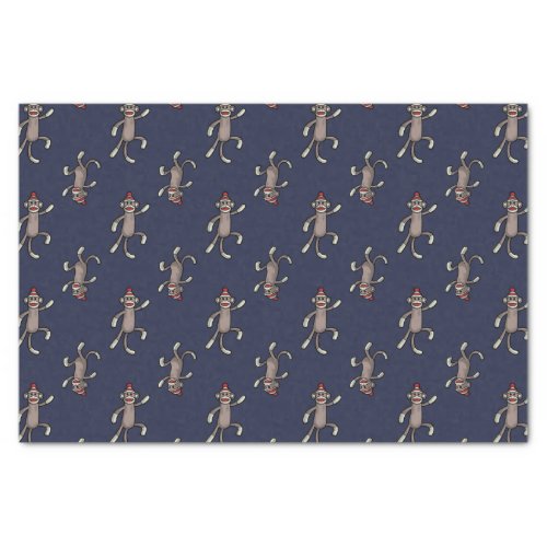 Sock Monkey  Dancing Monkeys Tissue Paper