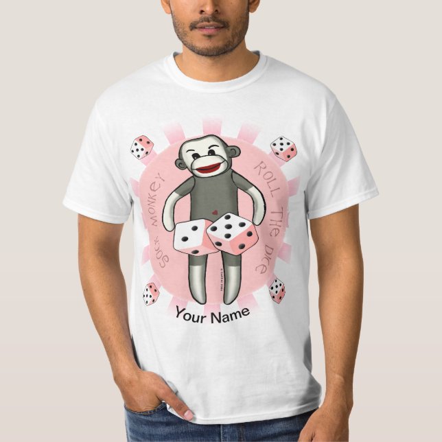 Sock Monkey Dice T-Shirt (Front)