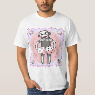 Sock Monkey Dice  T-Shirt