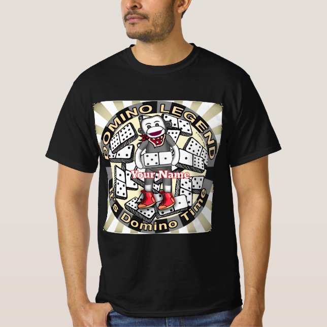 Sock Monkey Domino legend T-Shirt (Front)