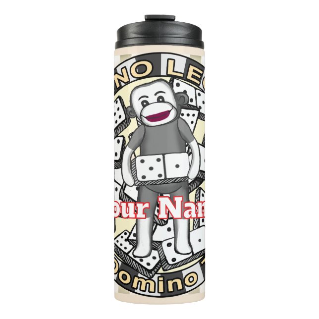 Sock Monkey Domino Legend tumbler (Front)