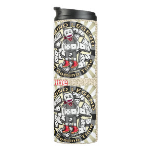 Sock Monkey Domino Legend tumbler