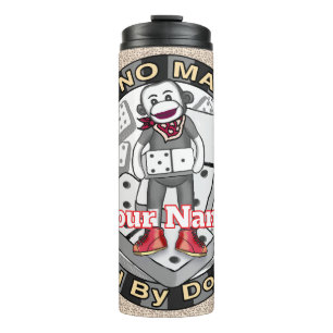 Sock Monkey Domino Master tumbler