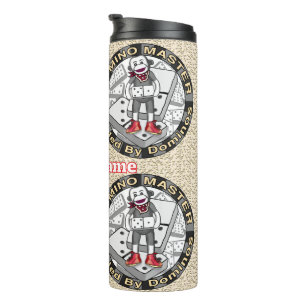 Sock Monkey Domino Master tumbler