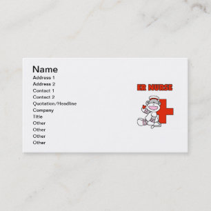 Sock Monkey ER Nurse T-shirts and Gifts Business Card