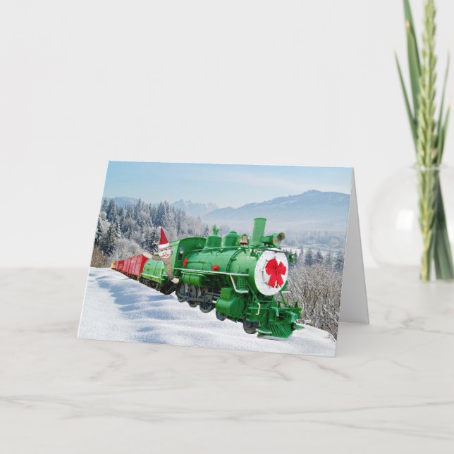Sock Monkey Express Holiday Card (Front)