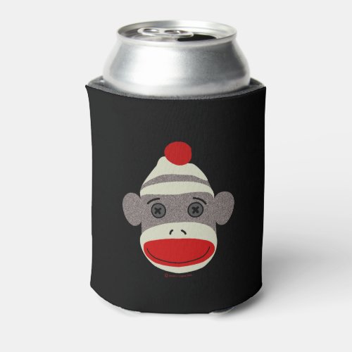 Sock Monkey Face Can Cooler