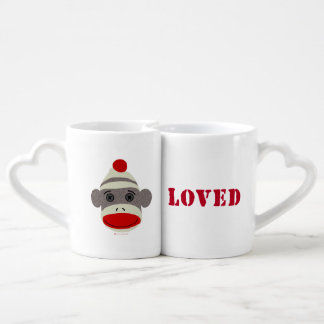 Sock Monkey Face Loved Mugs