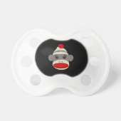 Sock Monkey Face Pacifier (Front)
